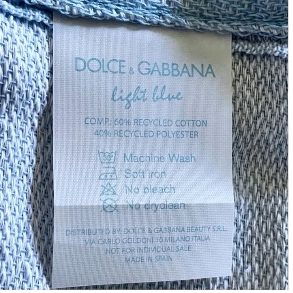 Dolce&Gabbana Light blue large beach towel -New in box